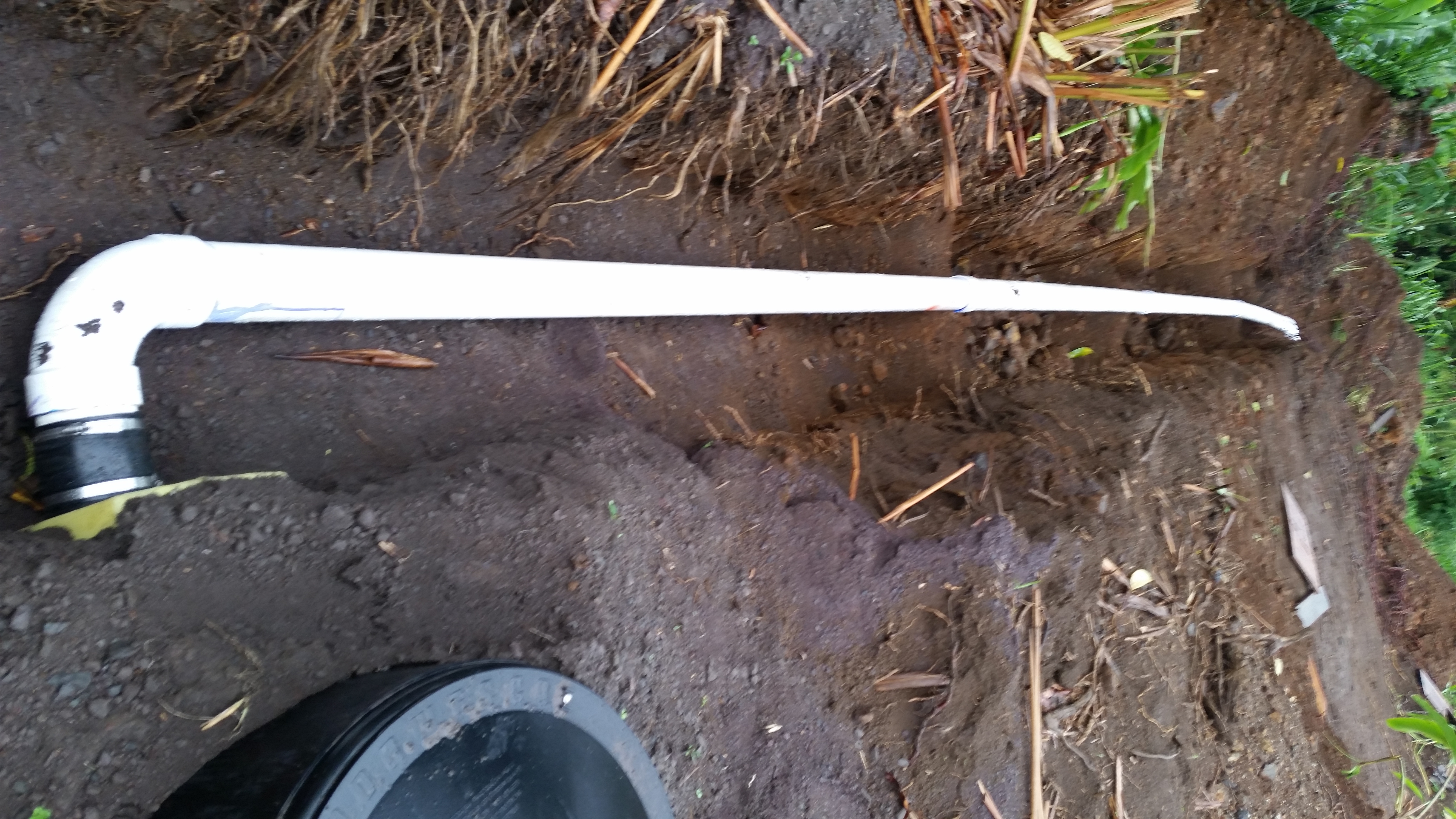 Water line from septic.