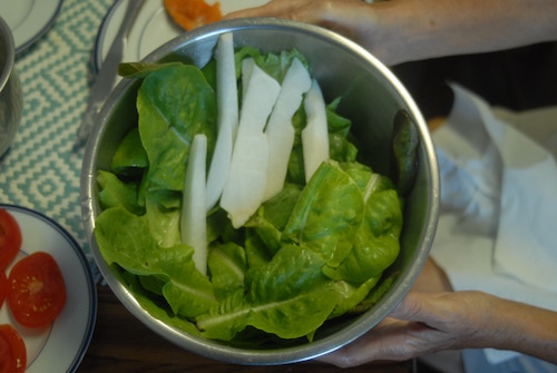 Bowl of lettuce